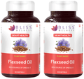 Bliss Welness Flaxseed Oil High Potency Omega-3 Softgel Capsule | Grocsy