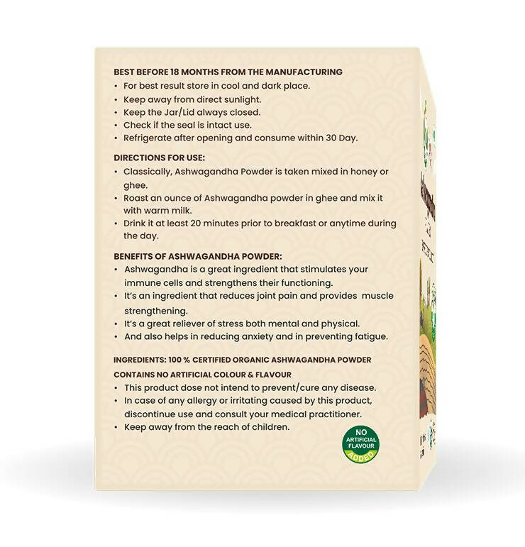 Nutriorg Certified Organic Ashwagandha Powder | Grocsy
