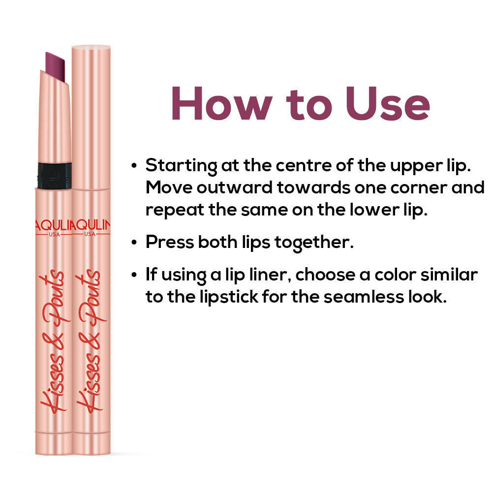 Jaquline USA Kisses & Pouts Transfer Proof Matte Lipstick - Butterfly Kiss 02 | Grocsy