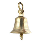 Uapan Marine Ship Brass Bells Religious Temple Ghanta (5" Inch, Gold) | Grocsy