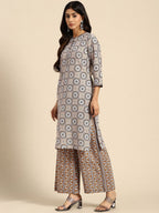 All About You Ethnic Motifs Printed Kurta with Palazzos | Grocsy