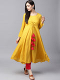 Aks Women Tasseled Anarkali Kurta | Grocsy