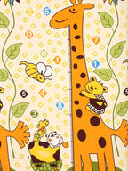 Home Sizzler Yellow & Orange Cartoon Characters 210 TC Single Bedsheet with 1 Pillow Covers | Grocsy