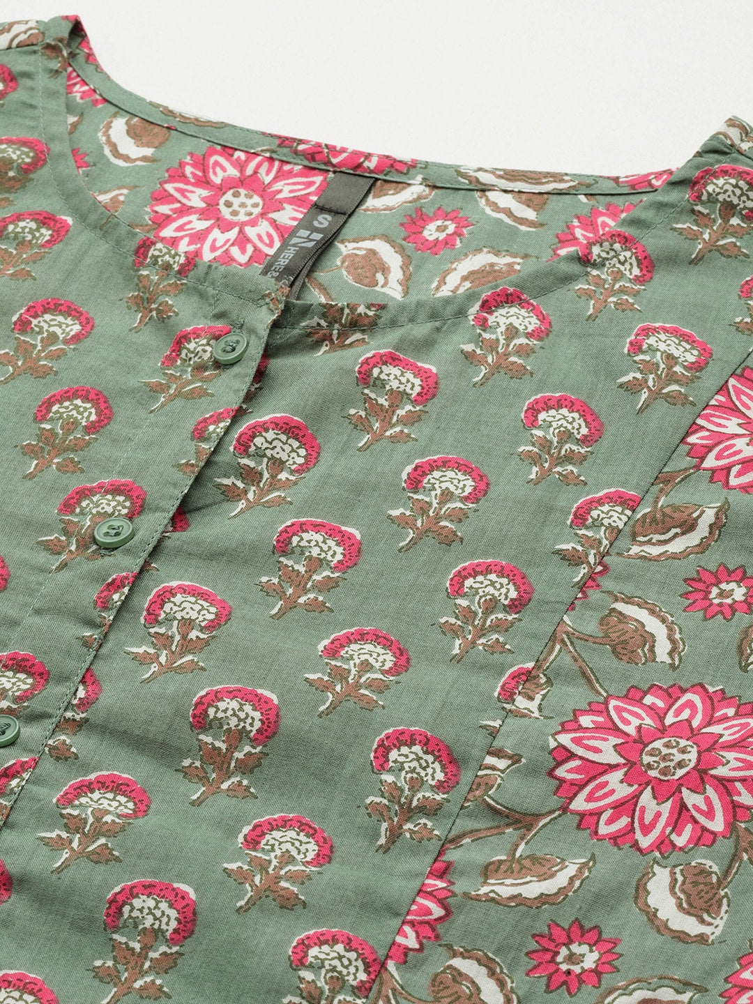 HERE&NOW Pure Cotton Ethnic Motifs Printed Kurta | Grocsy