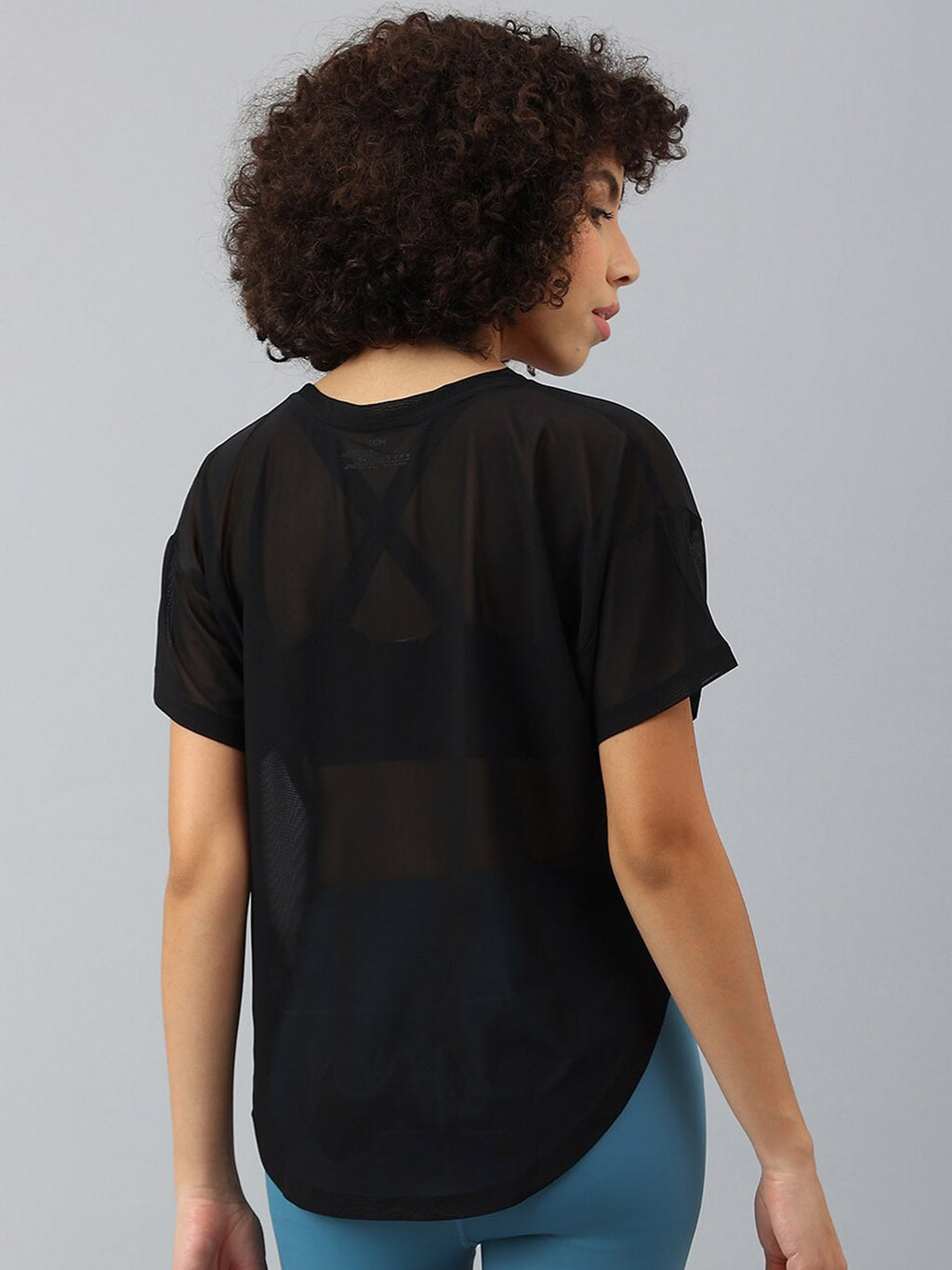 MKH Women Drop-Shoulder Sleeves Dri-FIT Sports T-shirt | Grocsy