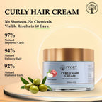 Ivory Natural Curly Hair Cream - Bouncy, Shiny, Humidity-Resistant Curls Hair | Grocsy