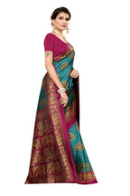 Vamika rama & wine Printed Art Silk Saree | Grocsy