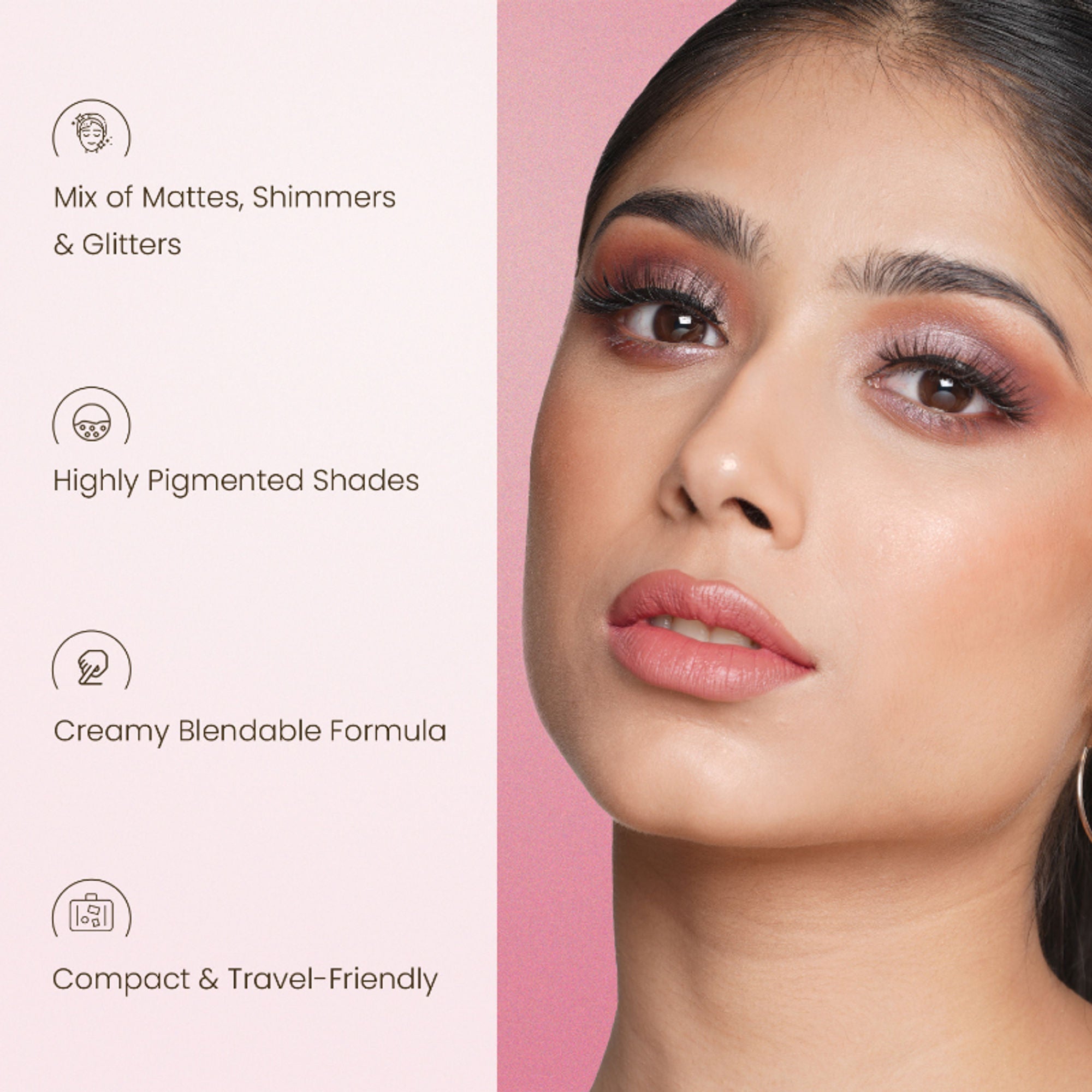 Swiss Beauty Lustre Eyeshadow Palette - 1 Rose N Petals | Grocsy