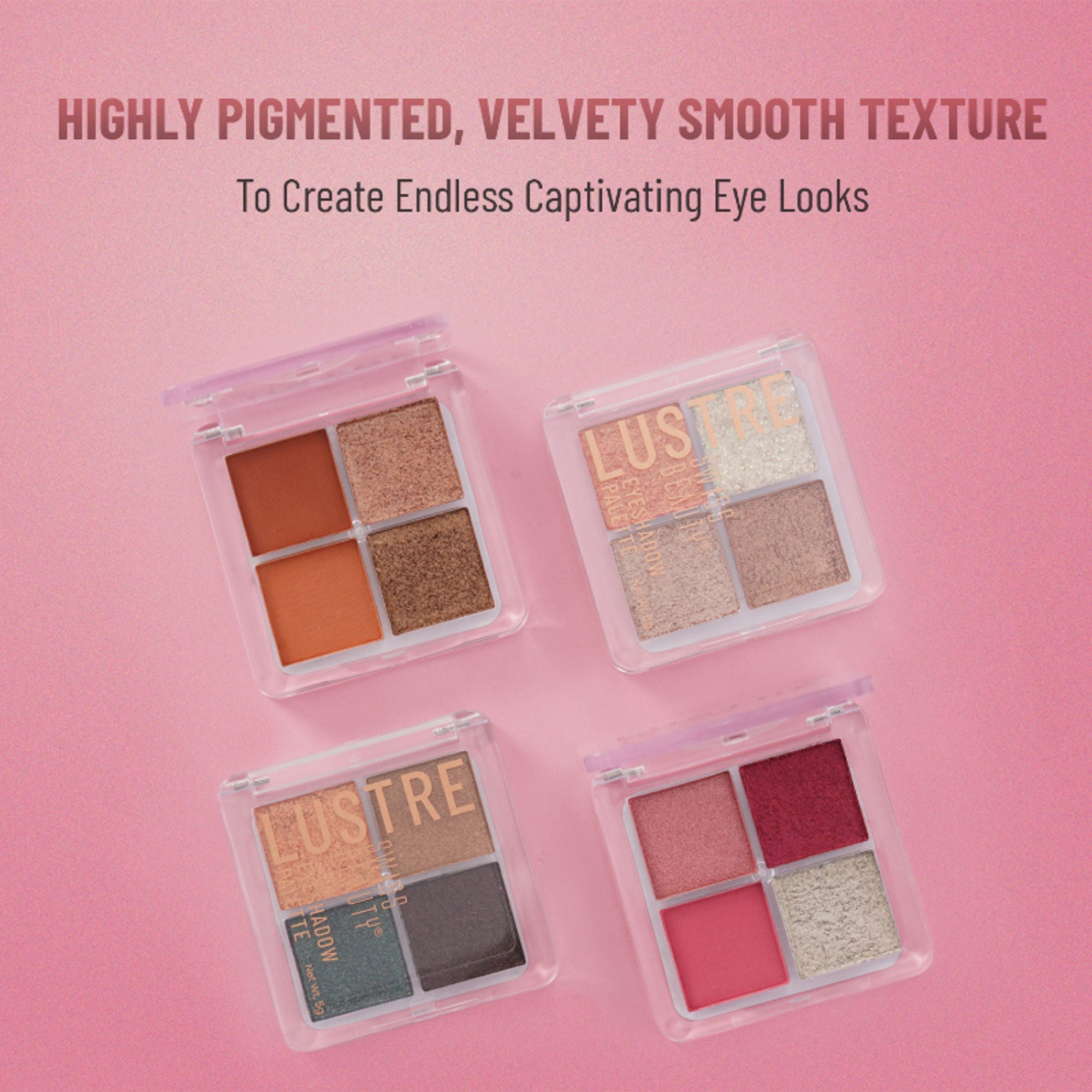 Swiss Beauty Lustre Eyeshadow Palette - 1 Rose N Petals | Grocsy
