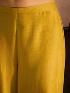 Indo Era Yellow Paisley Embroidered Regular Straight Kurta With Trousers & Dupatta | Grocsy