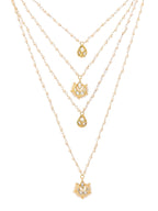 Ruby Raang Gold Kundan Layered Necklace | Grocsy