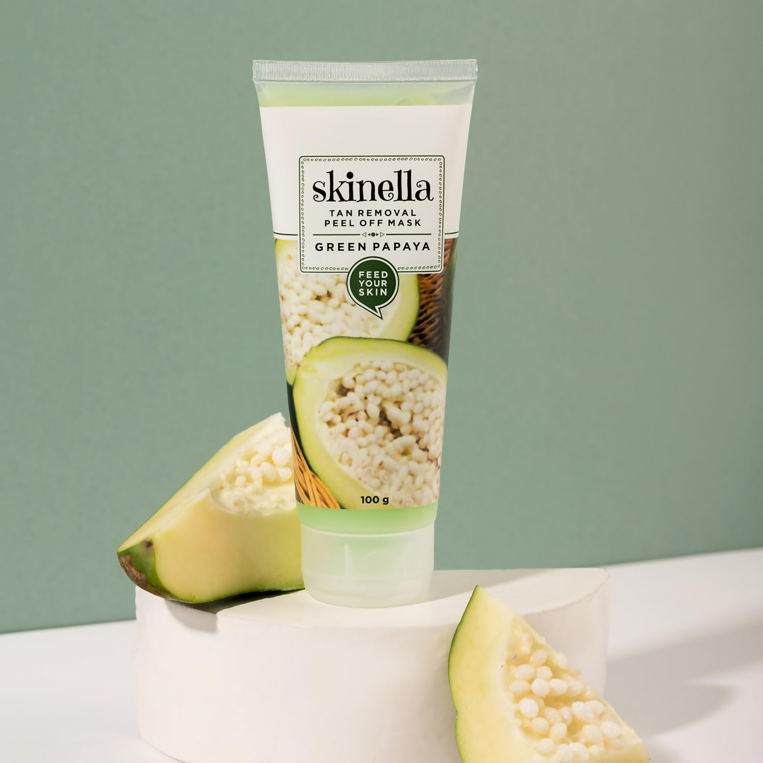 Skinella Tan Removal Peel Of Mask Green Papaya | Grocsy