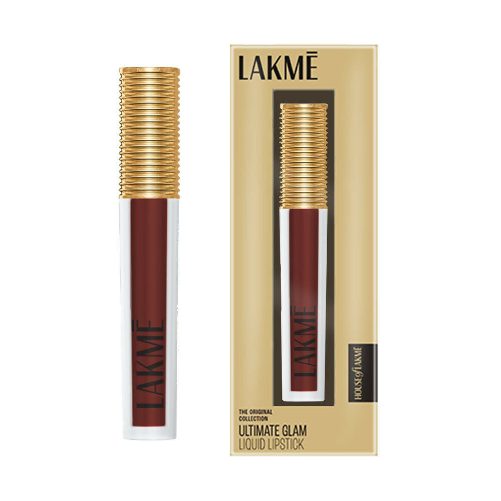 Lakme Ultimate Glam Matte Liquid Lipstick - Brown Espresso | Grocsy