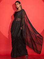 Tikhi Imli Striped Semi Sheer Ready to Wear Saree | Grocsy