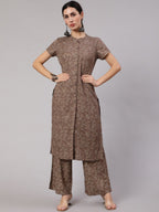 Aks Floral Printed Kurta With Trousers | Grocsy
