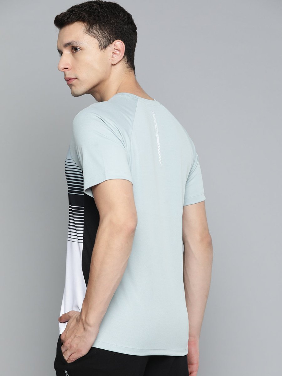 Alcis Men Striped Dry Tech Slim Fit T-shirt | Grocsy