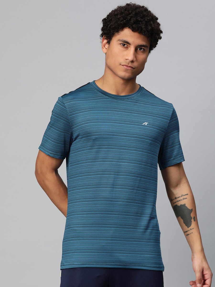 Alcis Striped Anti Static Slim Fit T-shirt | Grocsy
