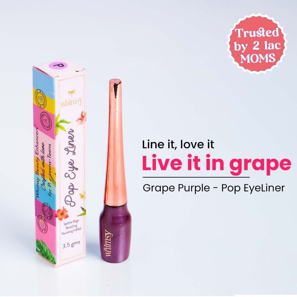 Whimsy Beauty Safe & Organic Water Washable Pop Eyeliner - Purple | Grocsy