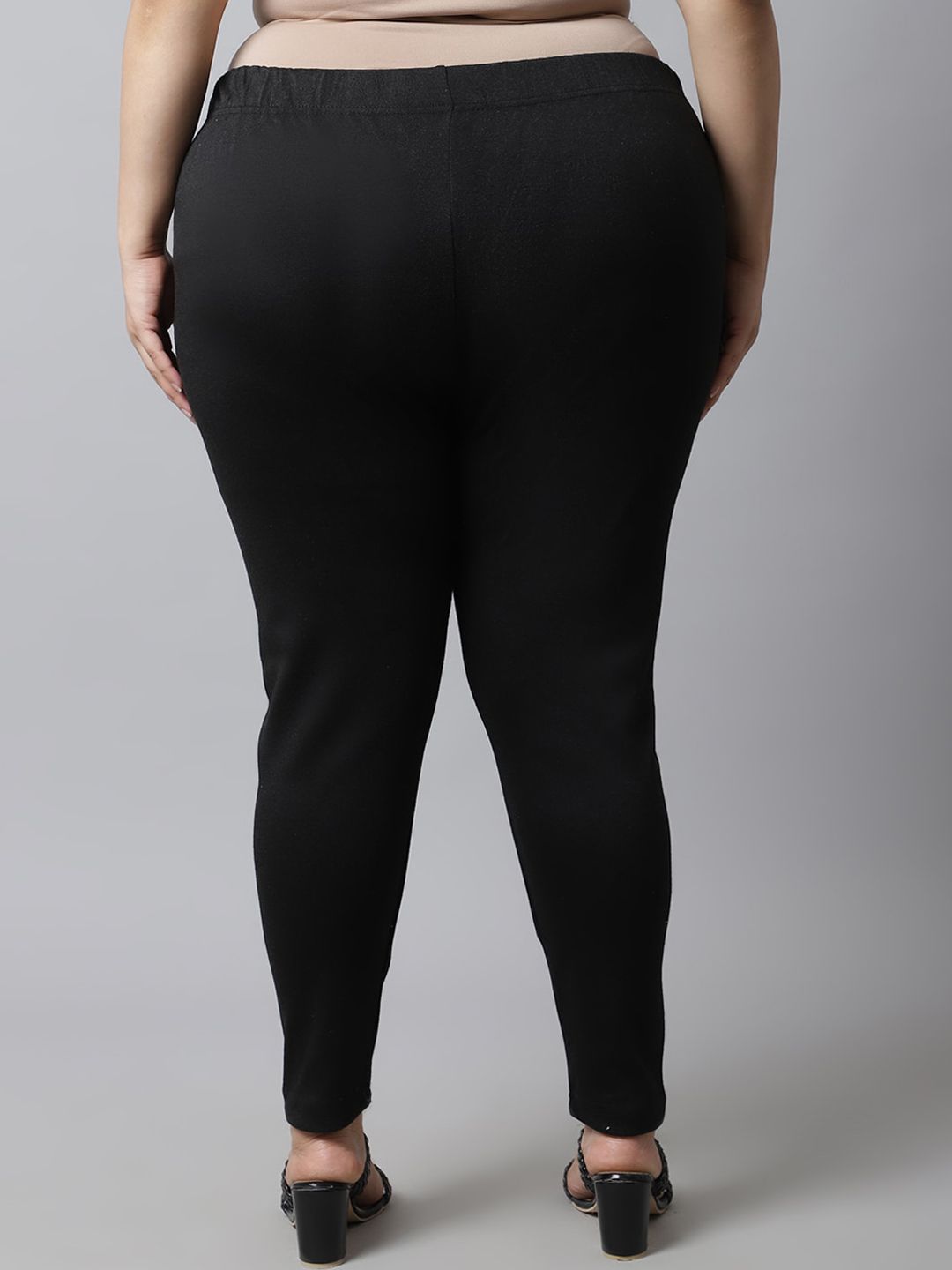 TAG 7 Plus Size Women Pack of 2 Solid Ankle-Length Leggings | Grocsy