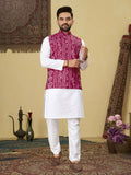 Anaita Rani Pink Printed Soft Cotton Straight Kurti Kurta | Grocsy