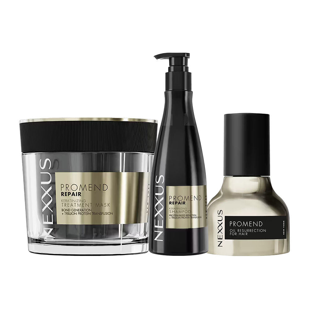 Nexxus Promend Repair Keratinizing Shampoo + Mask + Serum Combo | Grocsy