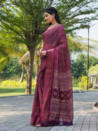 Tikhi Imli Leheriya Printed Zari Ready to Wear Saree | Grocsy