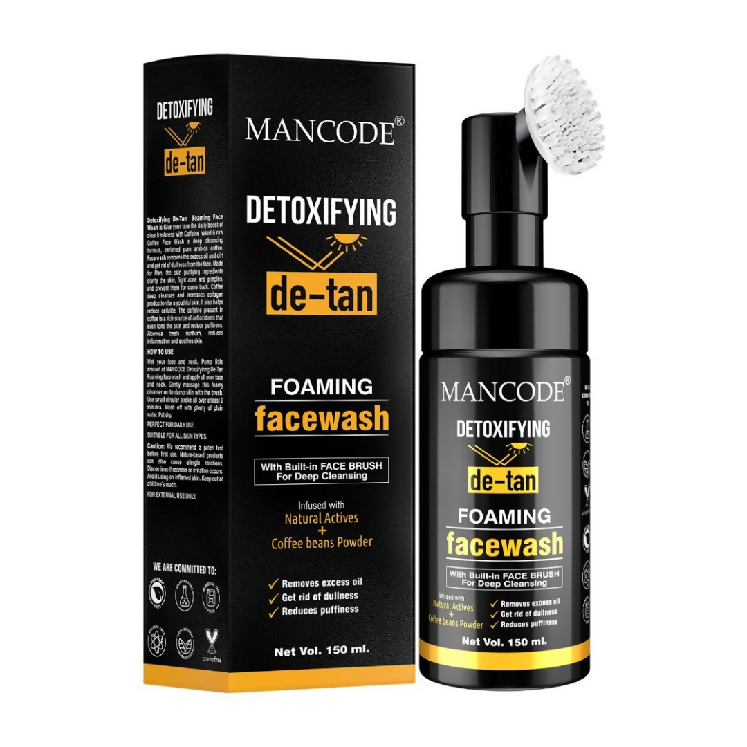 Mancode Detoxifying De Tan Foaming Face Wash | Grocsy
