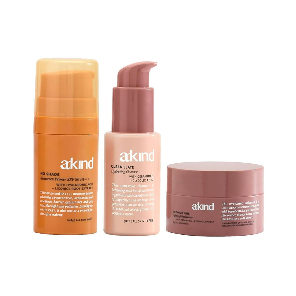 Akind Good To Go Cleanser & Moisturiser & Sunscreen Combo | Grocsy