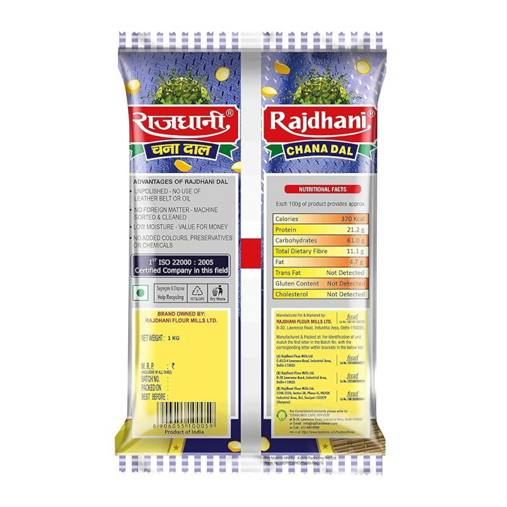 Rajdhani Unpolished Premium Chana Dal | Grocsy
