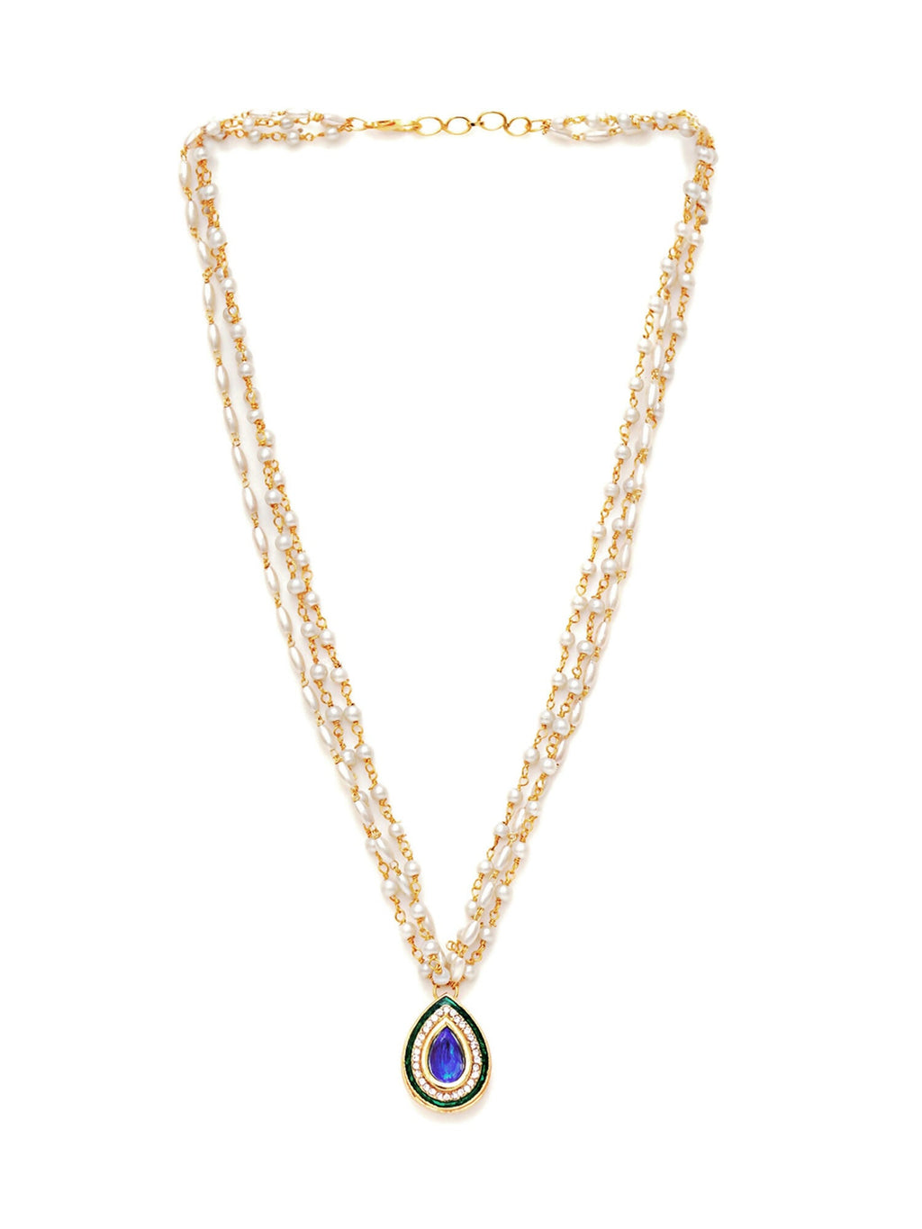 Kundan Necklace (Gold) - Ruby Raang | Grocsy