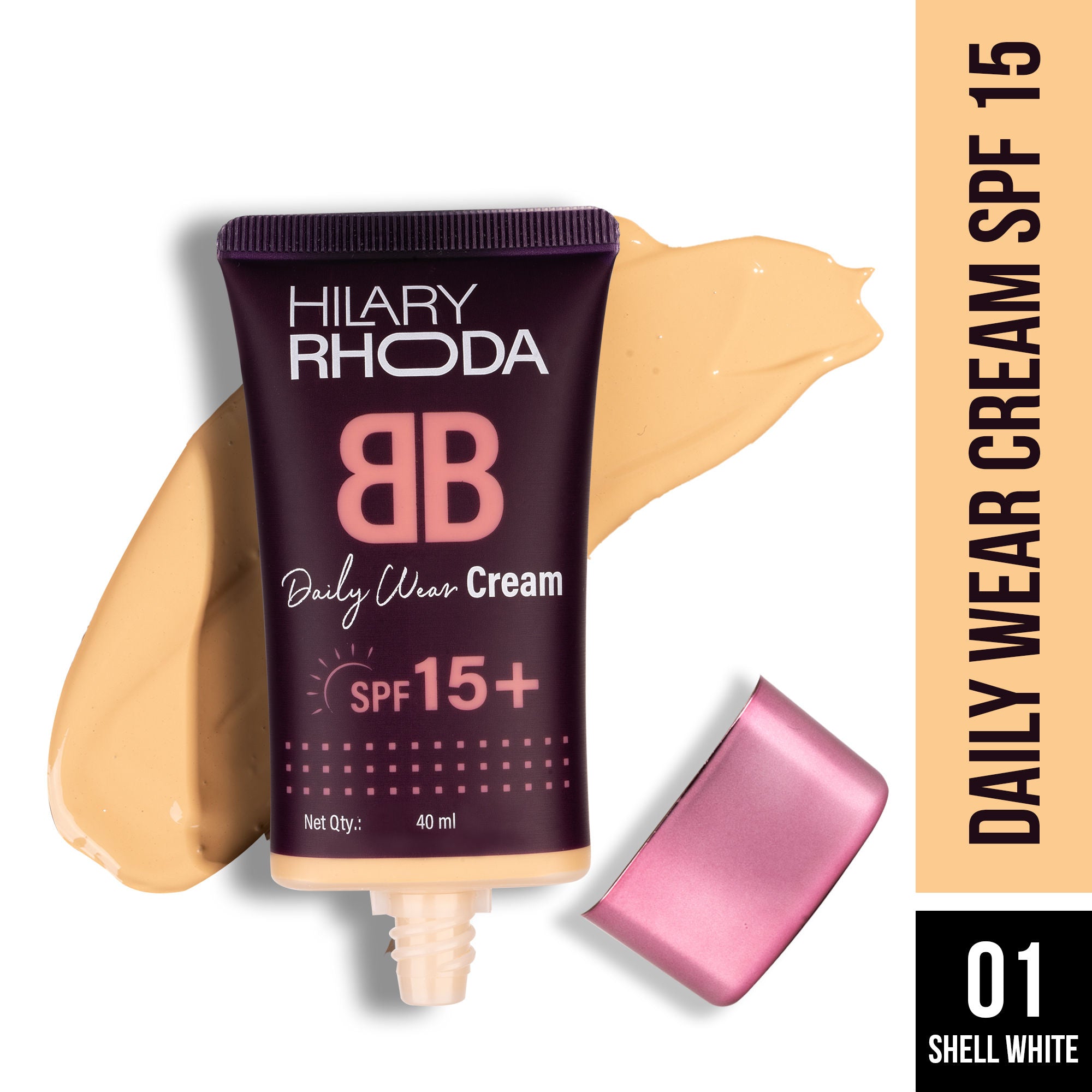 Hilary Rhoda BB Cream With SPF 15 - Golden Beige 04 - Shell White 01 | Grocsy