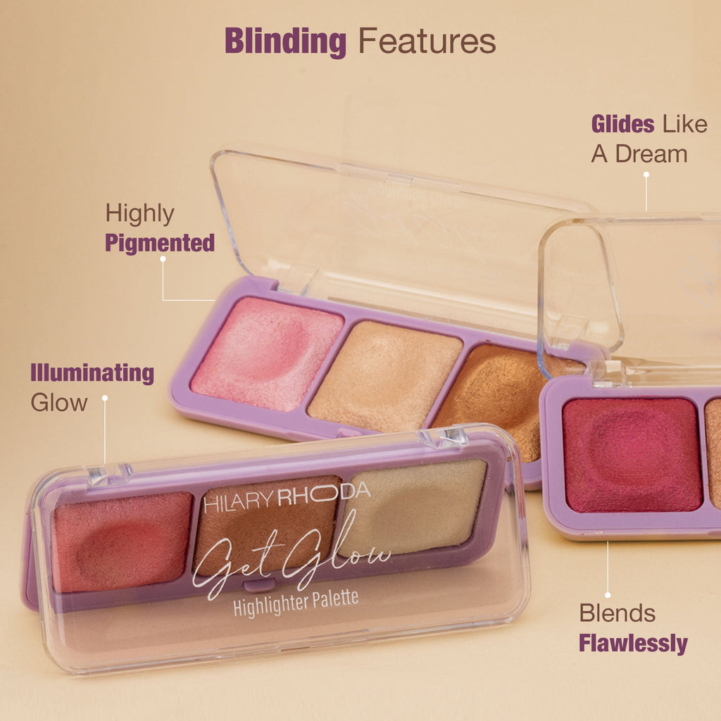 Hilary Rhoda Get Glow Highlighter Palette - 01 | Grocsy