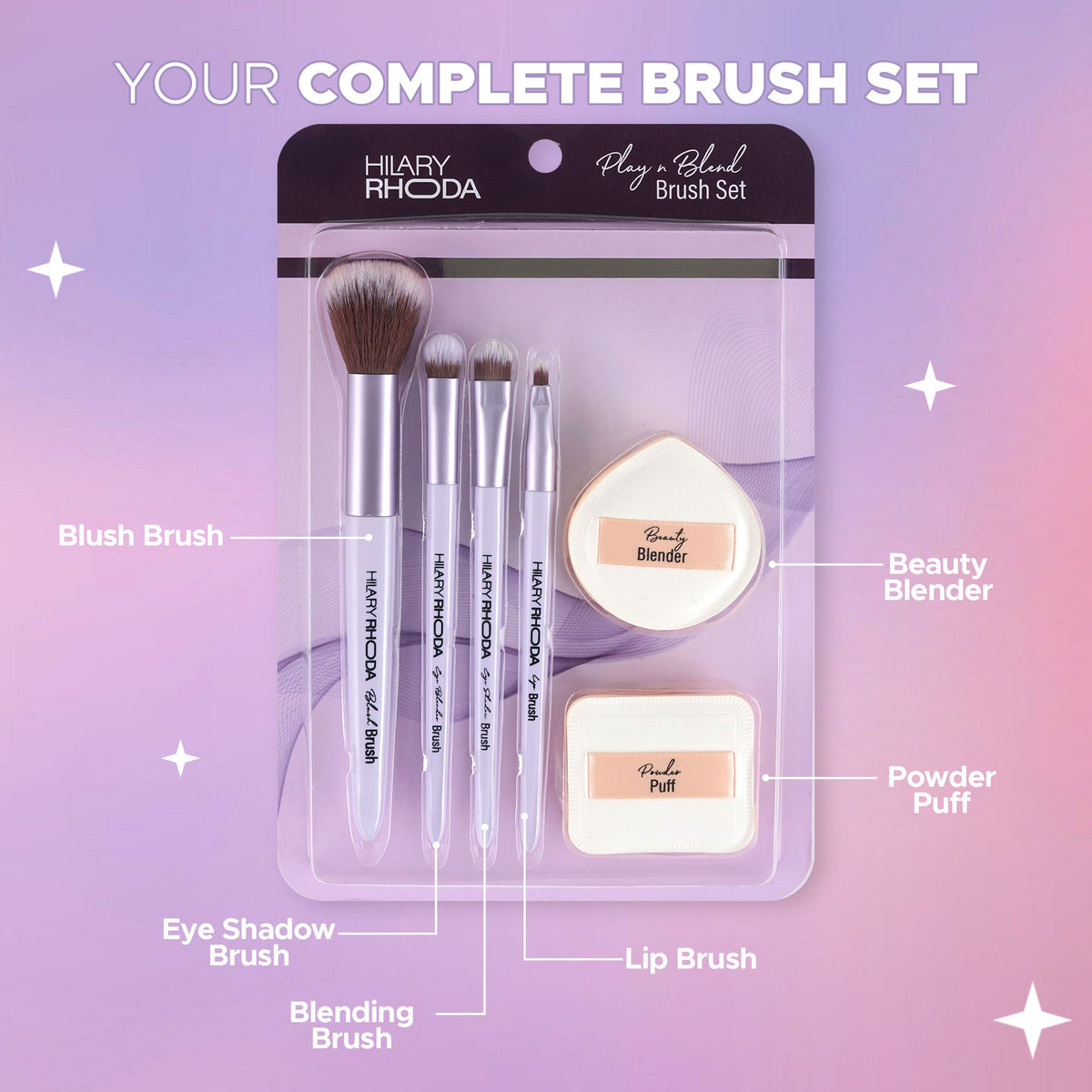 Hilary Rhoda Play N Blend Brush Set For Makeup | Grocsy
