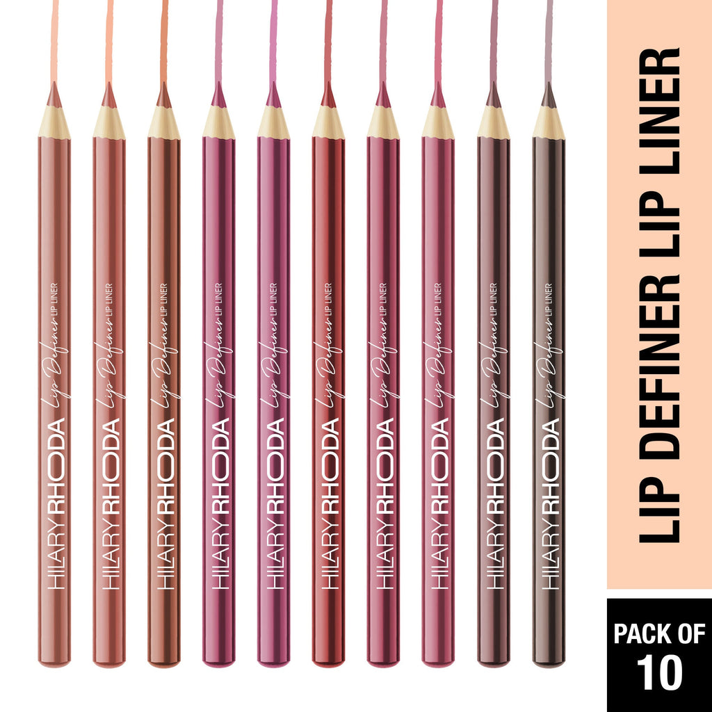 Hilary Rhoda Lip Definer Matte Lip Liner - Set Of 10 | Grocsy