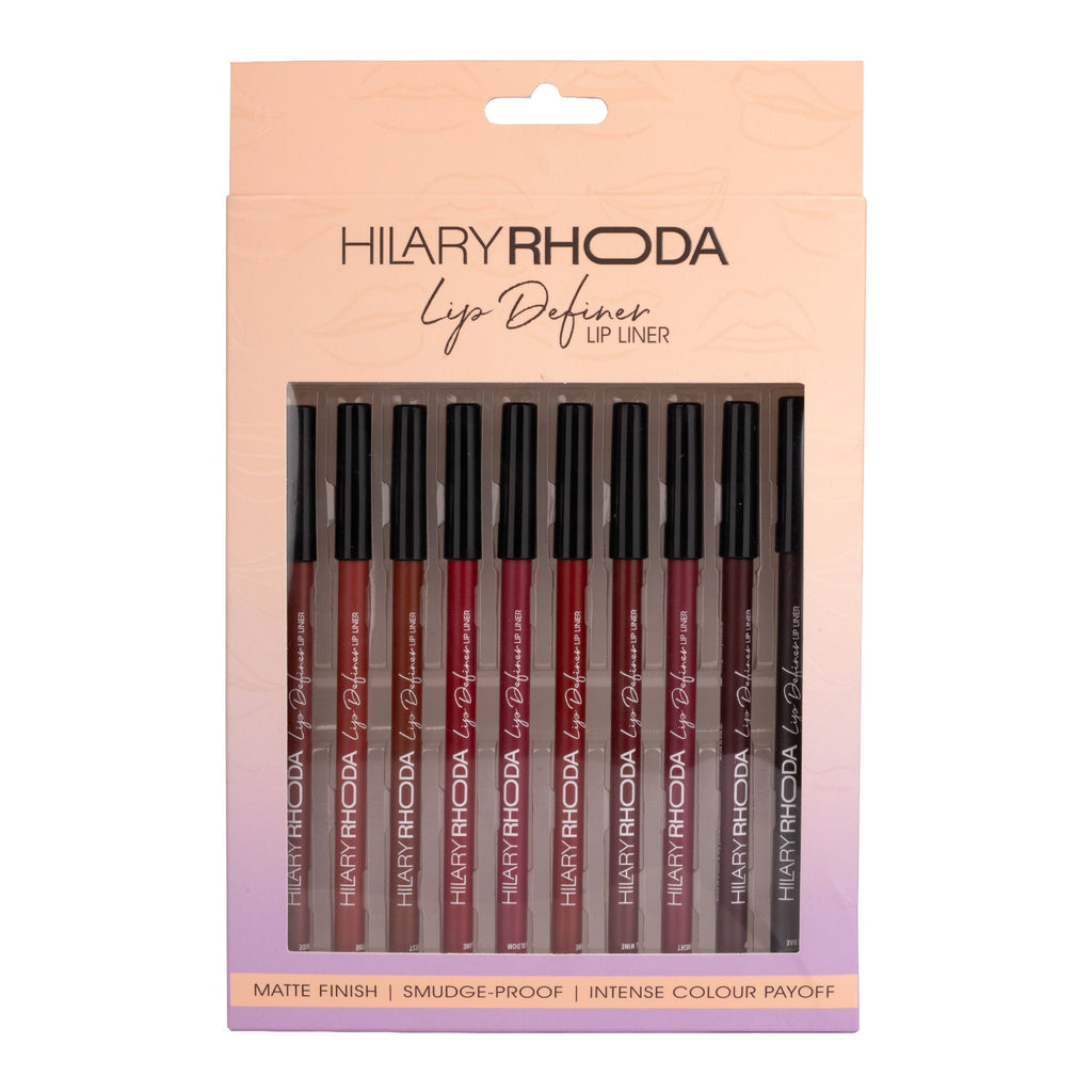 Hilary Rhoda Lip Definer Matte Lip Liner - Set Of 10 | Grocsy