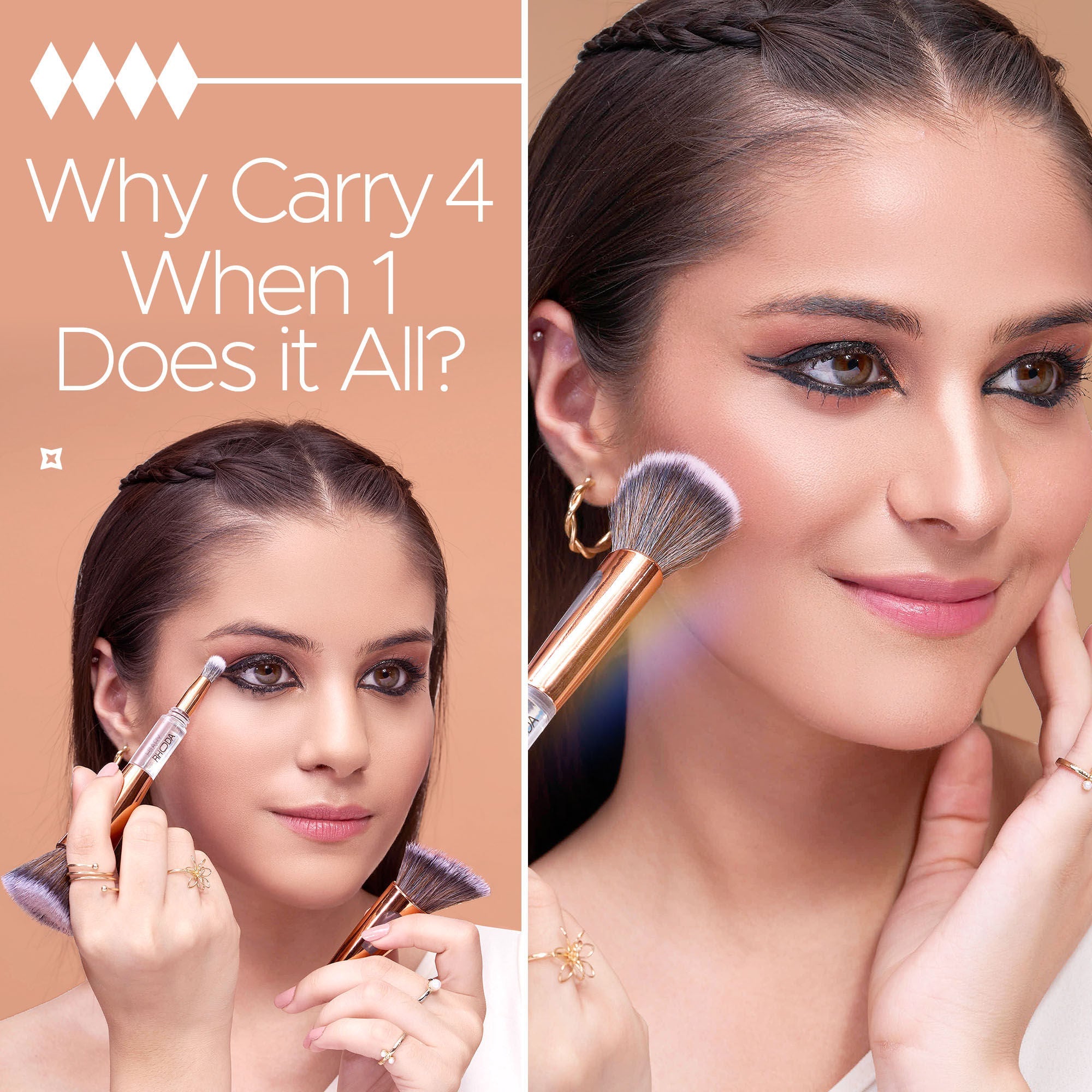 Hilary Rhoda All-Rounder 4 In 1 Brush For Makeup | Grocsy