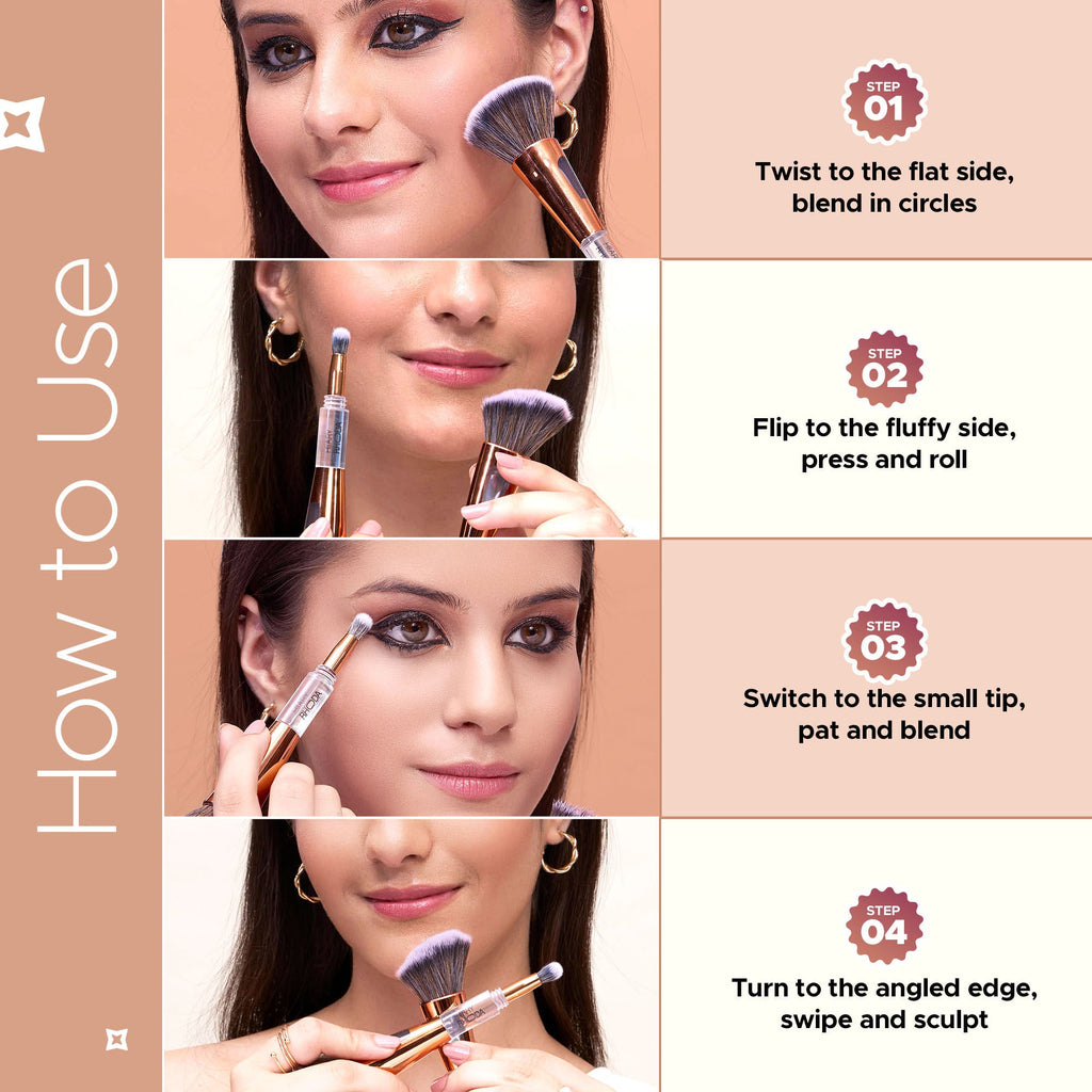 Hilary Rhoda All-Rounder 4 In 1 Brush For Makeup | Grocsy