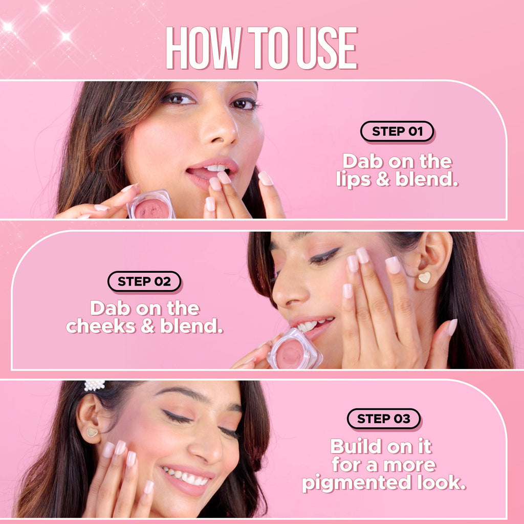 Hilary Rhoda Bloom Mousse Waterproof Lip N Cheek Tint - Flashy Pink 03 | Grocsy
