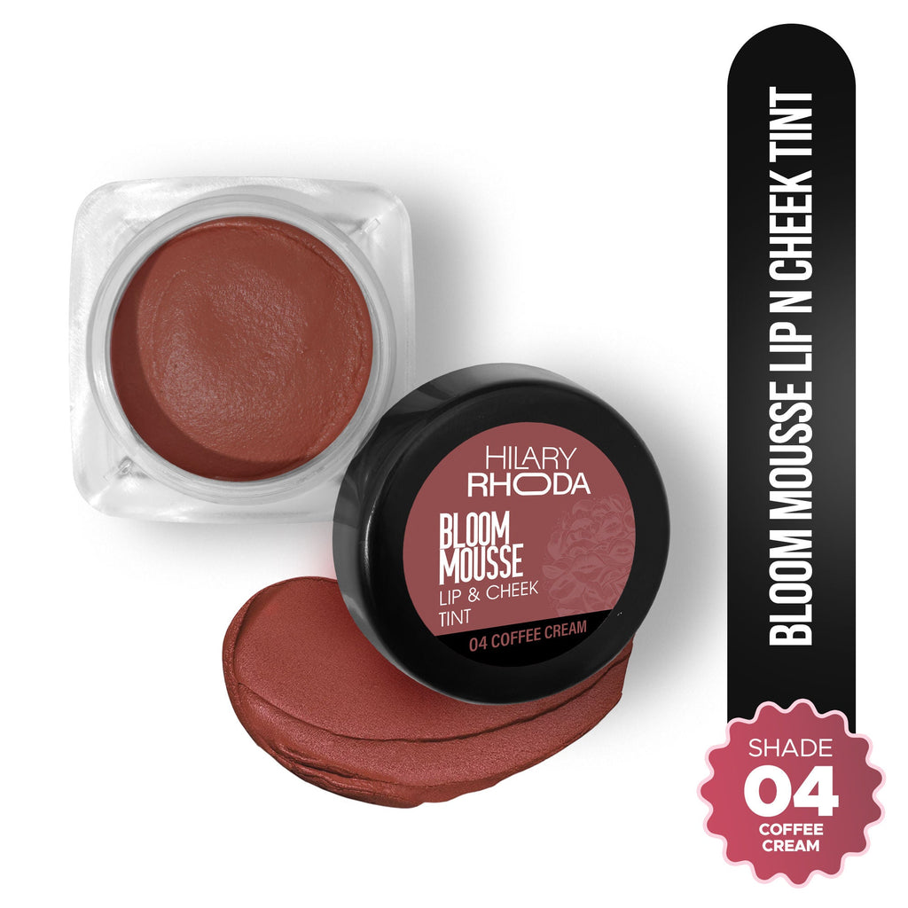 Hilary Rhoda Bloom Mousse Waterproof Lip N Cheek Tint - Coffee Cream 04 | Grocsy