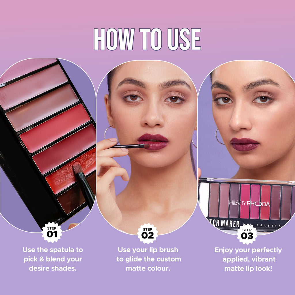 Hilary Rhoda Match Maker Waterproof Lip Palette - Mood Changer 01 | Grocsy