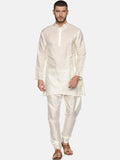 Sethukrishna Mens Off-White Kurta with Pyjamas | Grocsy