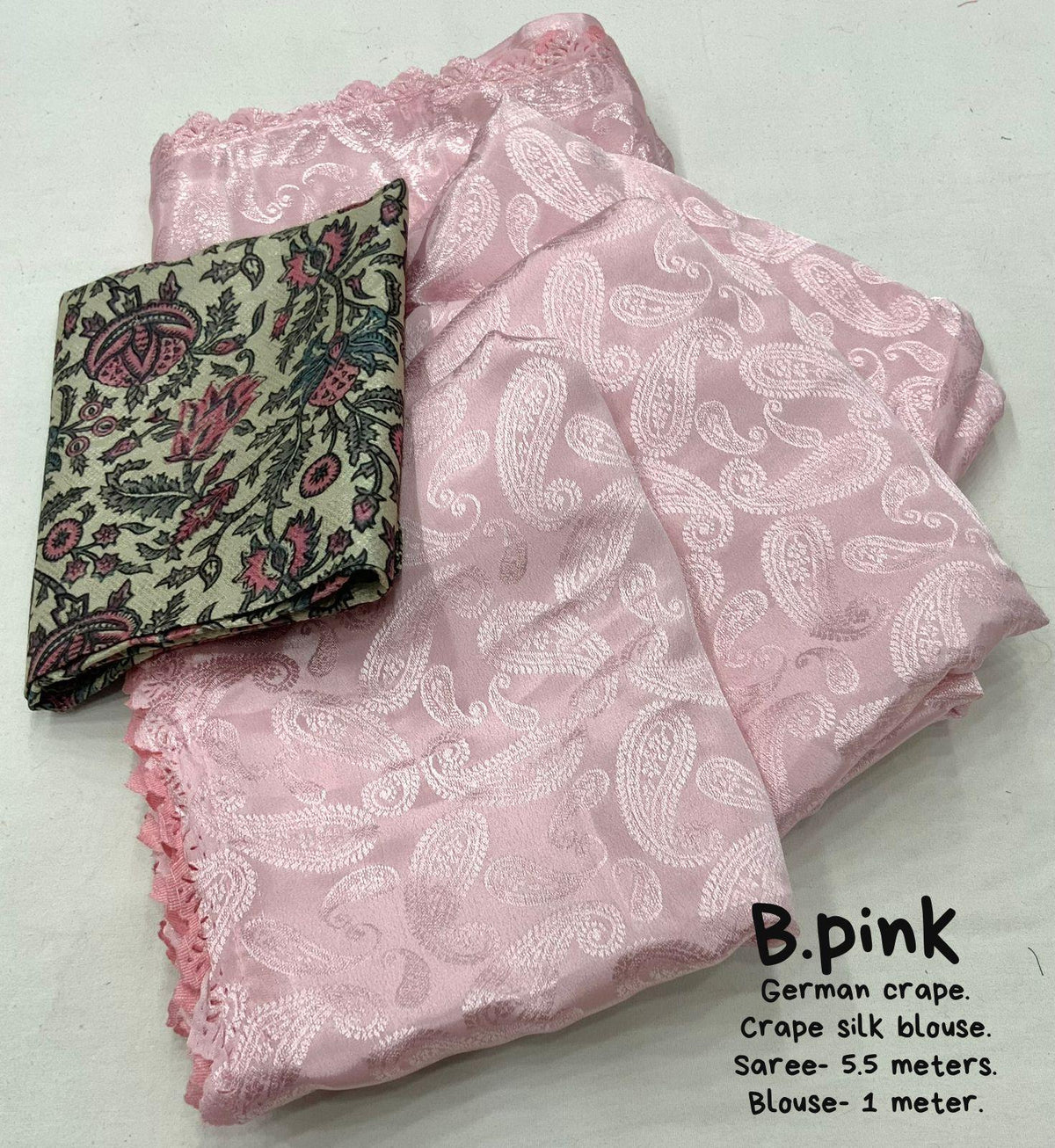 Pink Poly Silk Ethnic Motifs Saree with Unstitched Blouse - A2M | Grocsy