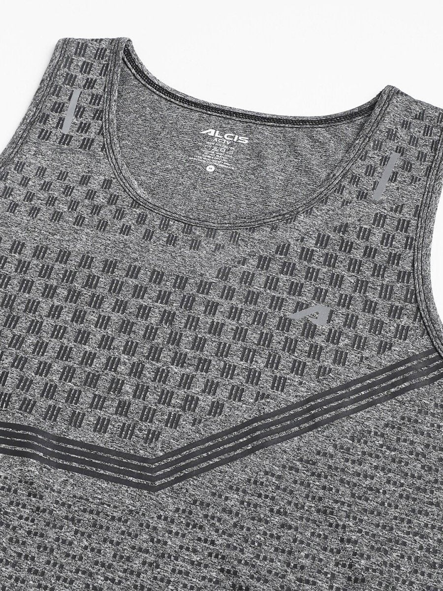 Alcis Men Heather Anti-Static Slim-Fit Grocsynce Running Singlet | Grocsy