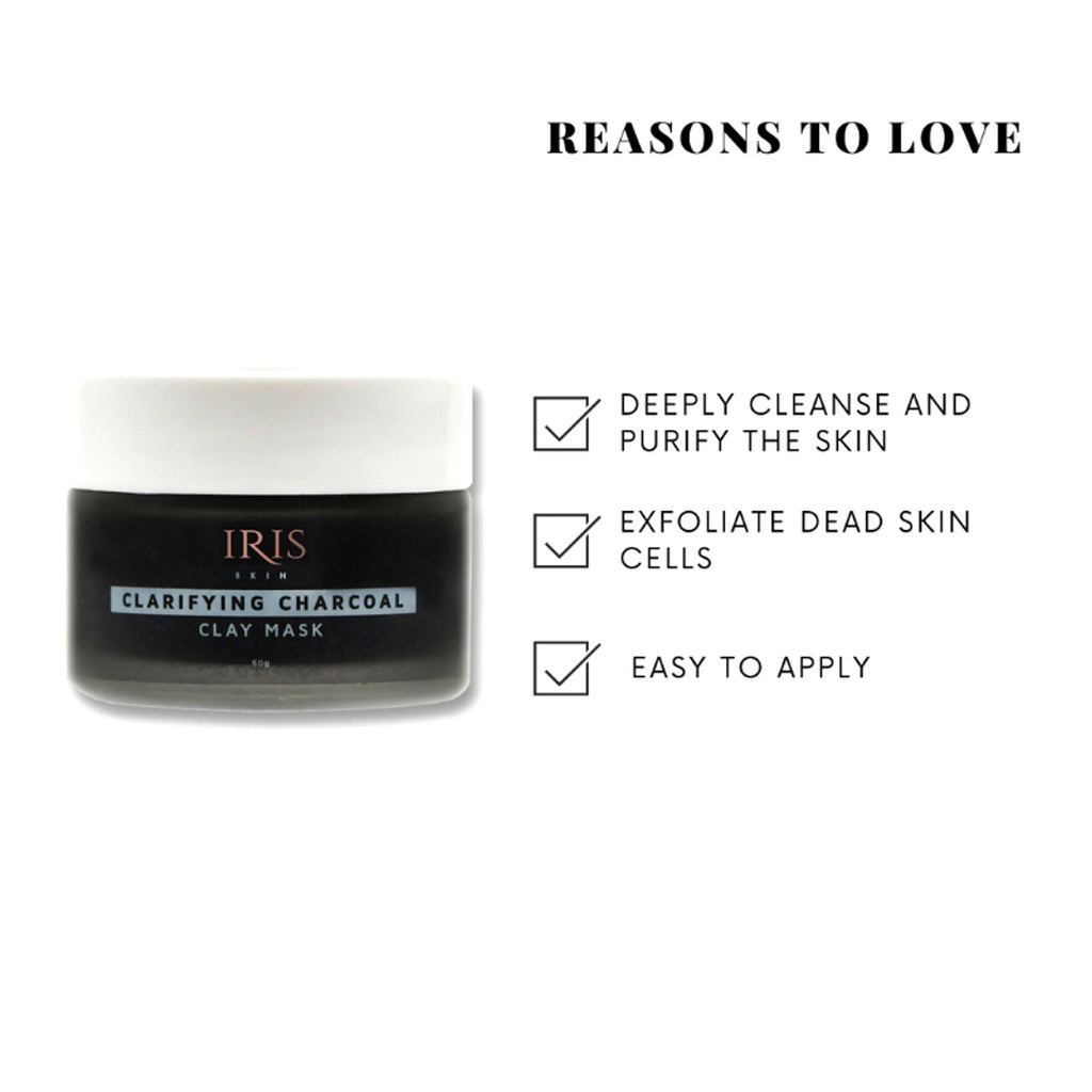 IRIS COSMETICS Skin Clarifying Charcoal Clay Mask | Grocsy