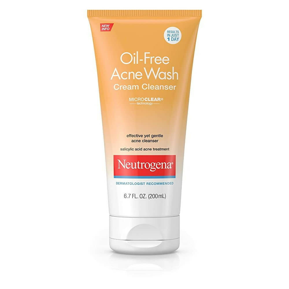 Neutrogena Oil-Free Acne Wash Cream Cleanser | Grocsy