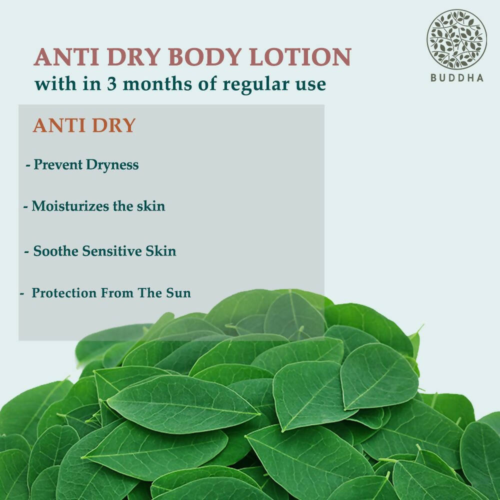 Buddha Natural Anti Dry Body Lotion - Helps Restore Moisture Nourishes & Hydrates Skin | Grocsy