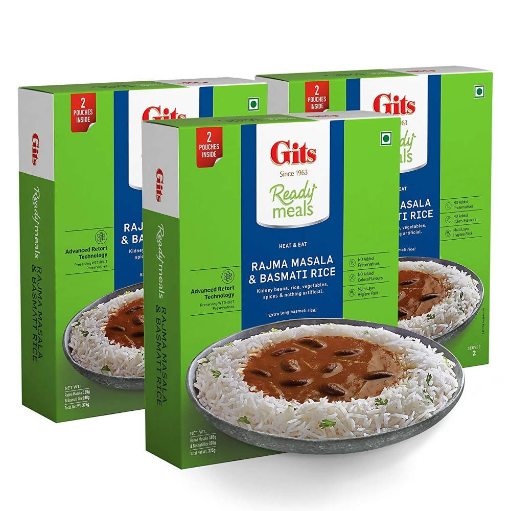 Gits Ready Meals Heat & Eat Rajma Masala & Basmati Rice | Grocsy