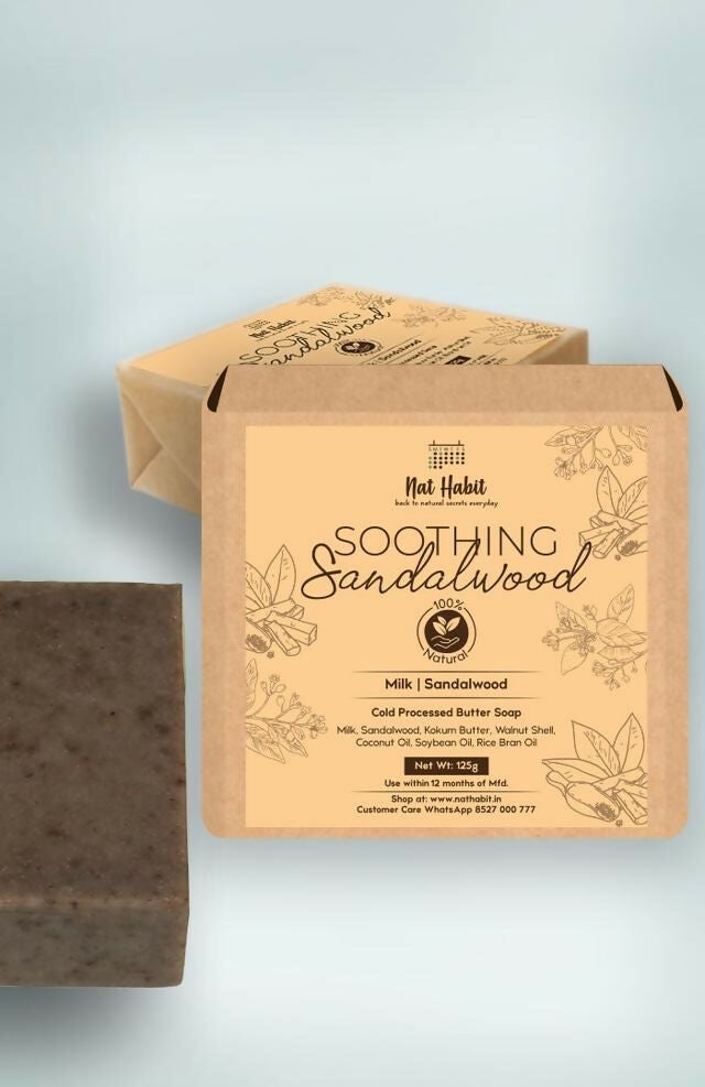 Nat Habit Cold Processed Soothing Sandalwood Soap | Grocsy