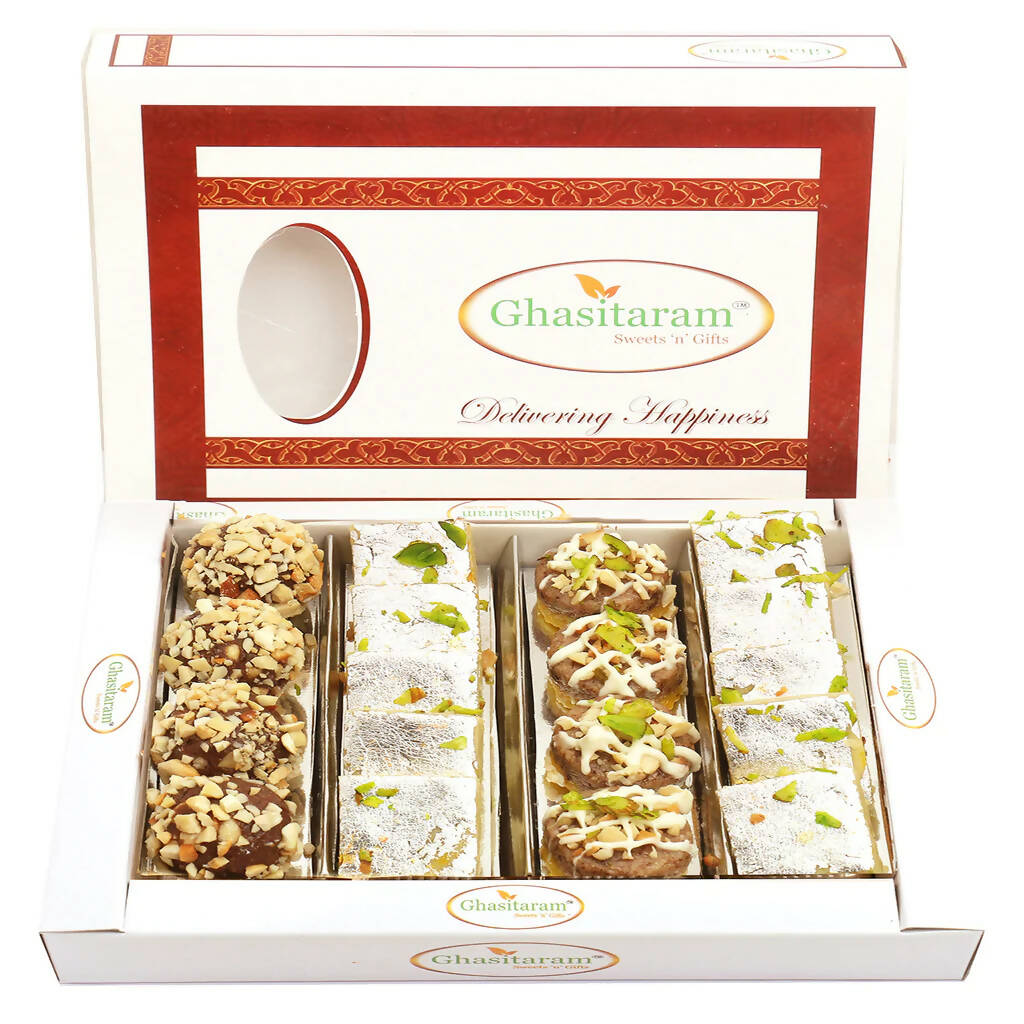 Ghasitaram Assorted Box Of Barfis, Dryfruit Sweets | Grocsy