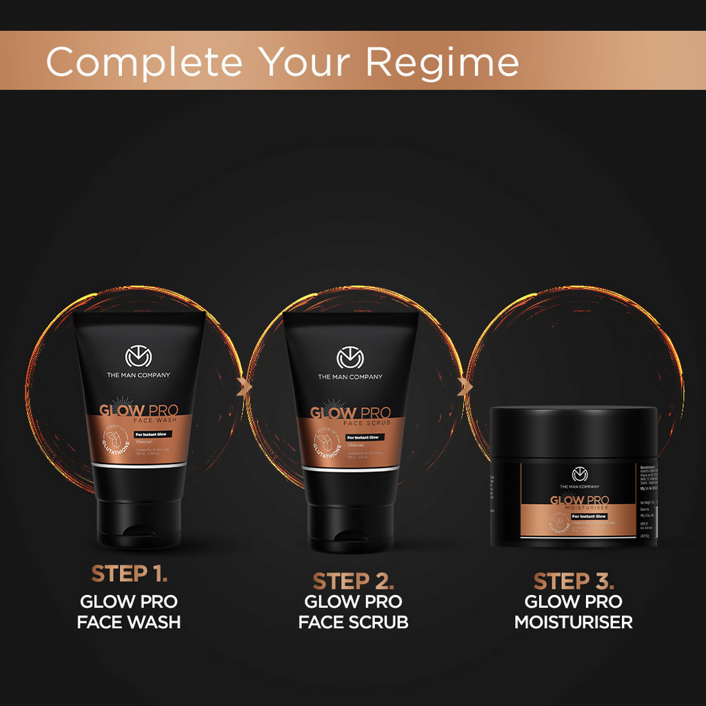 The Man Company Glow Pro Non-Sticky Daily Moisturizer For Instant Glow | Grocsy